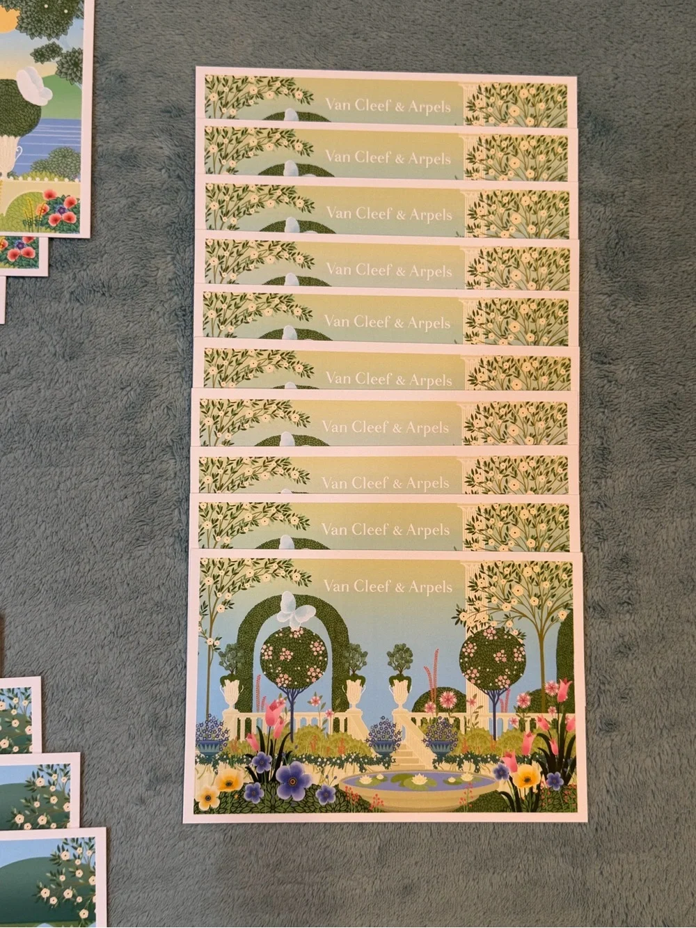 VAN CLEEF & ARPELS SET OF 21 POSTCARDS ROCKEFELLER CENTER SPRING 2026